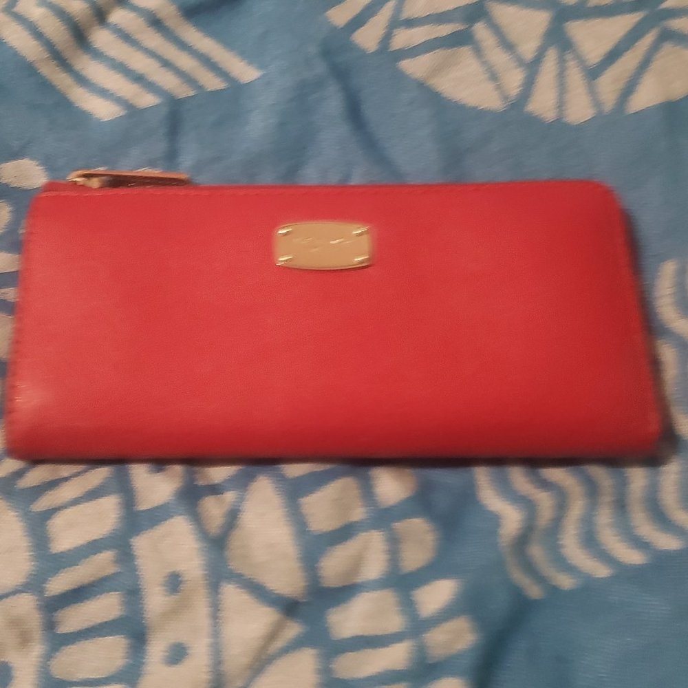 Red Leather Michael Kors Wallet